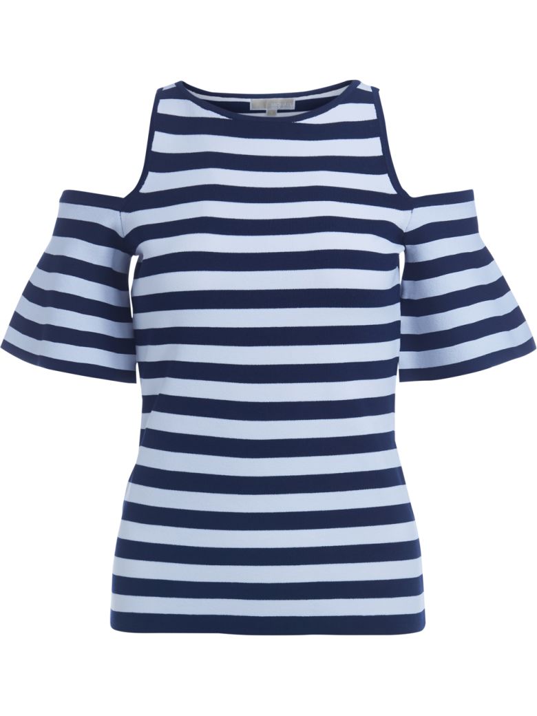 MICHAEL KORS TOP MICHAEL KORS BLUE NAVY AND WHITE STRIPED TOP,10571445