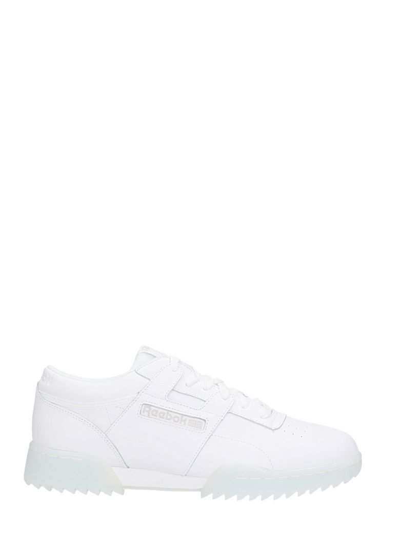 REEBOK WORKOUT CLEAN WHITE LEATHER SNEAKERS,10581891