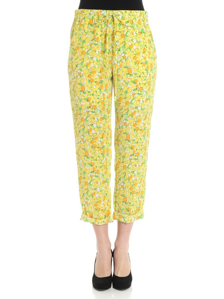 BOUTIQUE MOSCHINO PRINTED TROUSERS,10592355