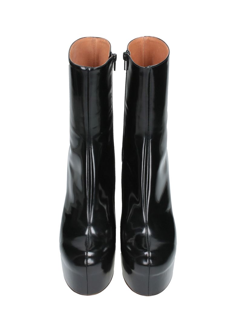 vetements leather platform ankle boots
