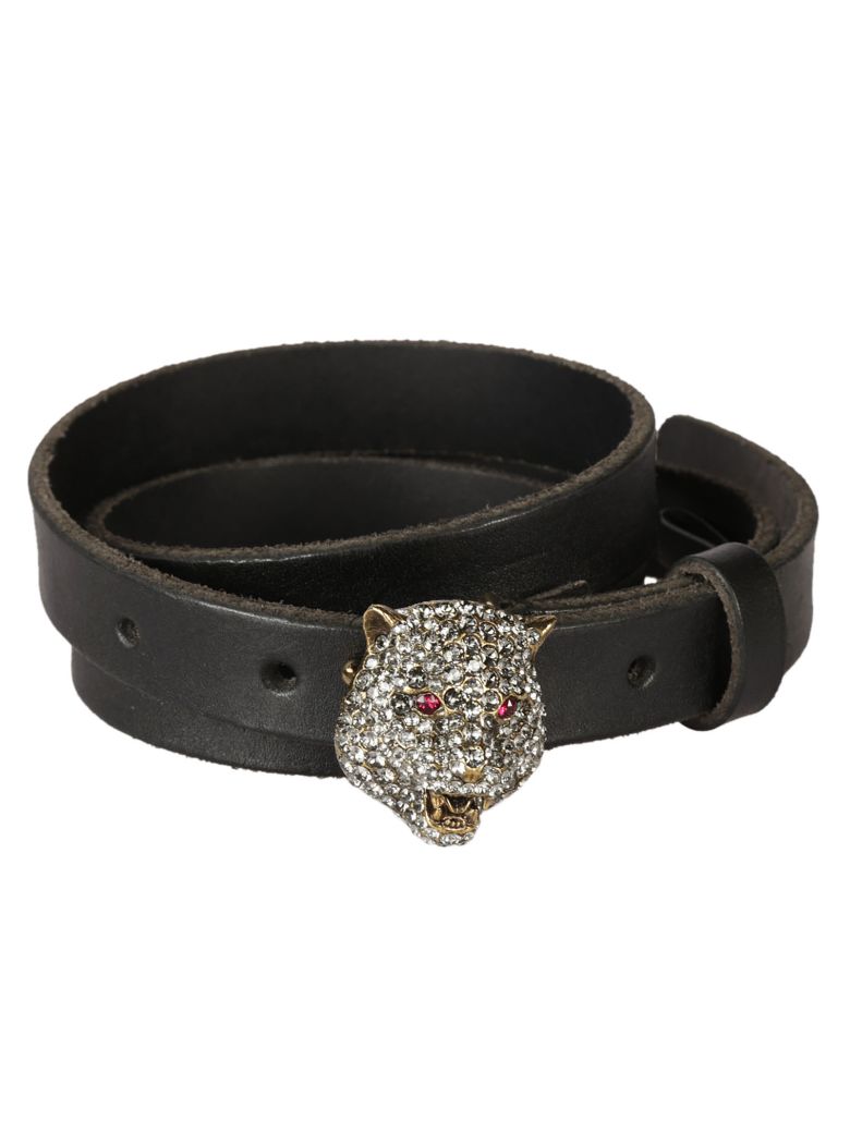 italist | Best price in the market for Gucci Gucci Feline Buckle Belt - Black - 6251701 | italist