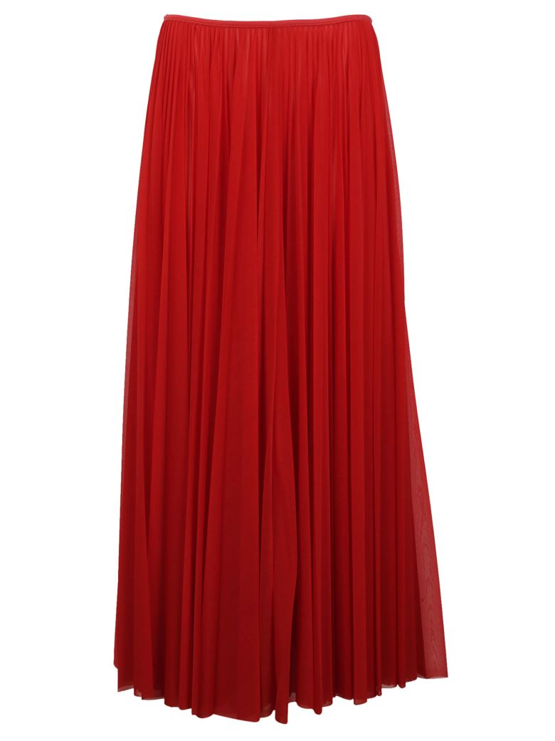 Celine - Celine Pleated Skirt - Red, Women's Skirts | Italist