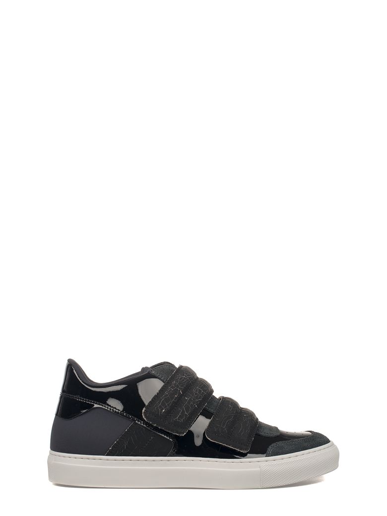 MM6 MAISON MARGIELA MM6 Maison Margiela Black Patent Leather Sneakers,10573272