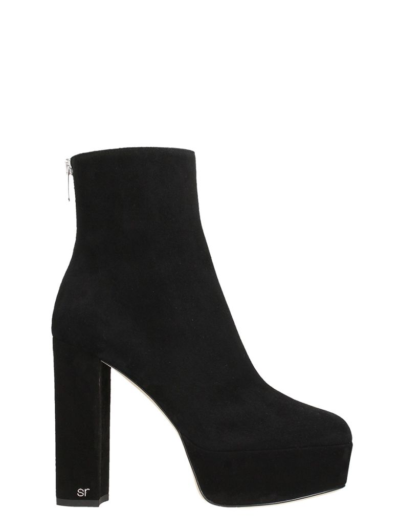 SERGIO ROSSI PLATEAU ANKLE BOOTS,10630789