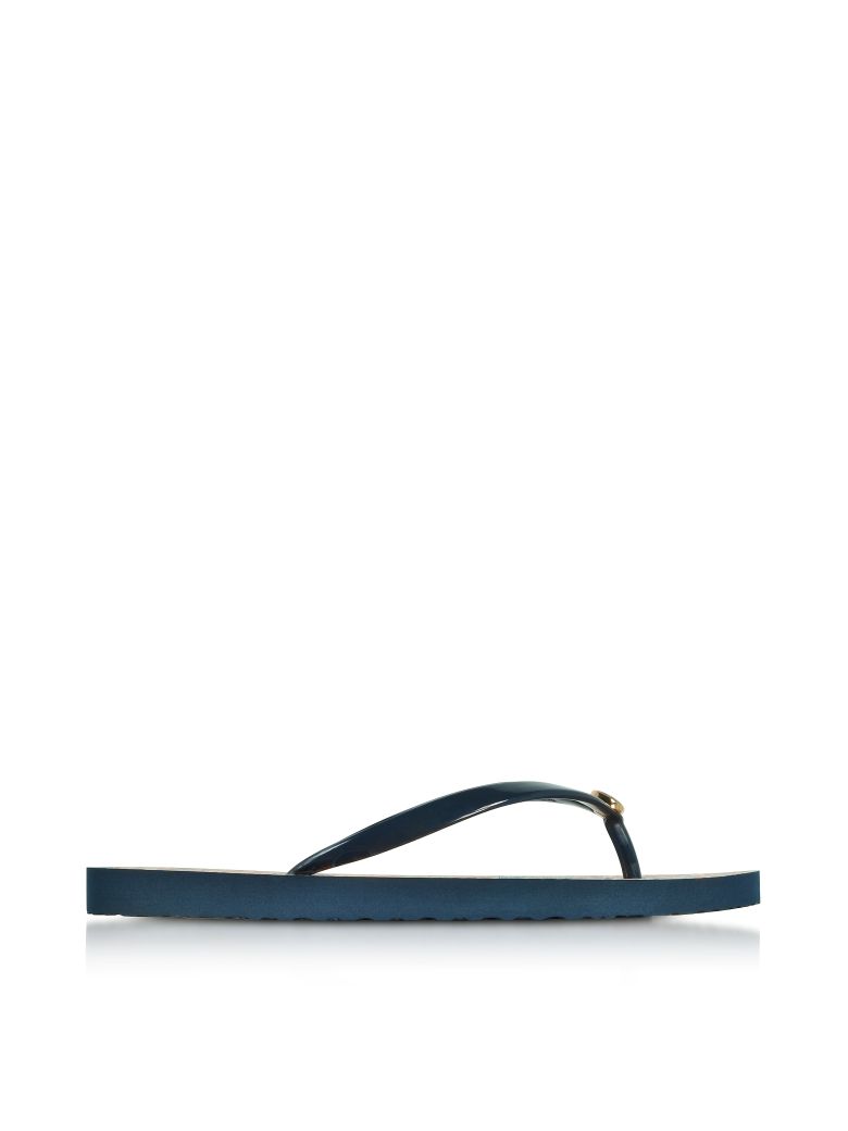 TORY BURCH THIN TORY NAVY AND PSYCHEDELIC GEO FLIP FLOP,10591272