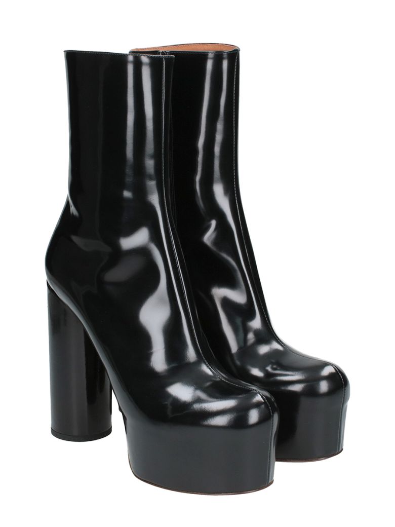 vetements leather platform ankle boots