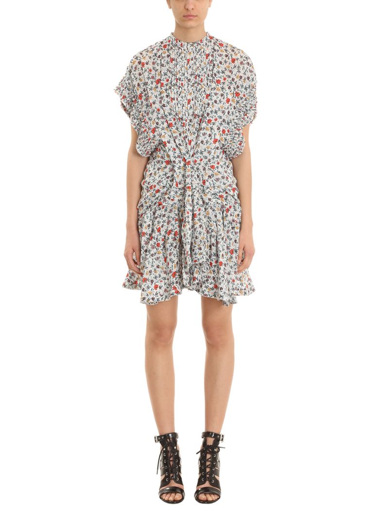 CHLOÉ GEORGETTE LOOSE DRESS WITH FLORAL PRINT DRESS,10598542