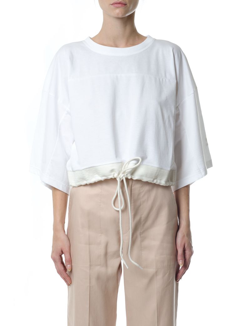 CHLOÉ CROPPED LENGTH TOP IN COTTON,10608766