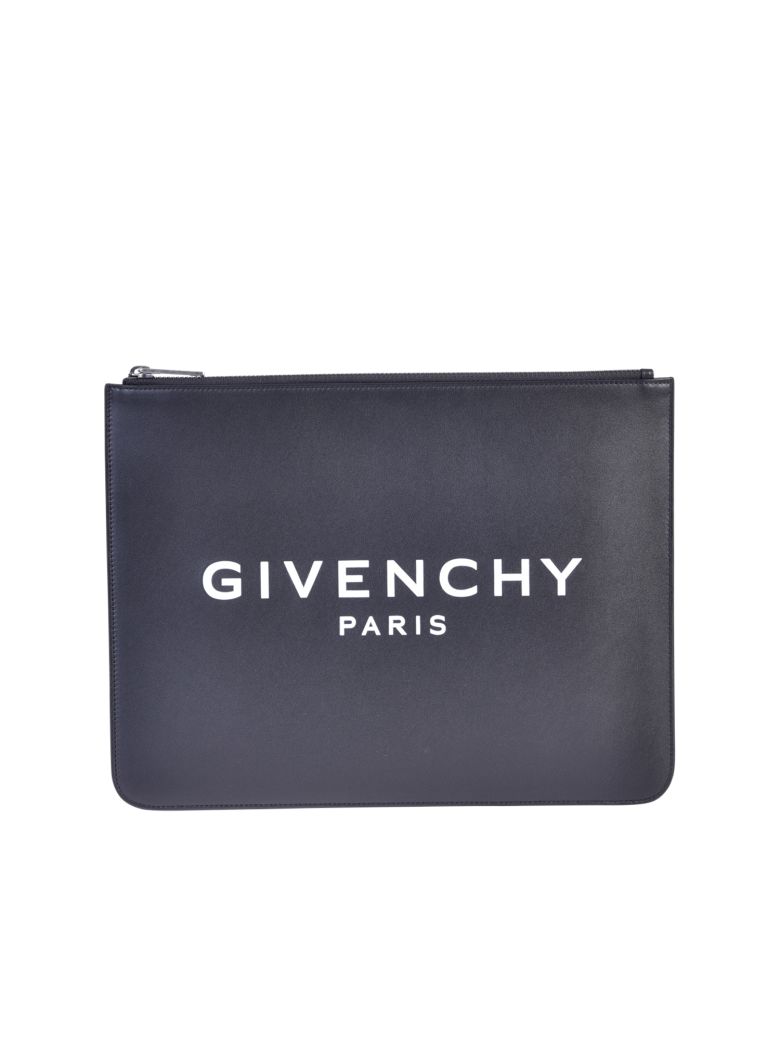 GIVENCHY BLACK BRANDED POUCH,10628550