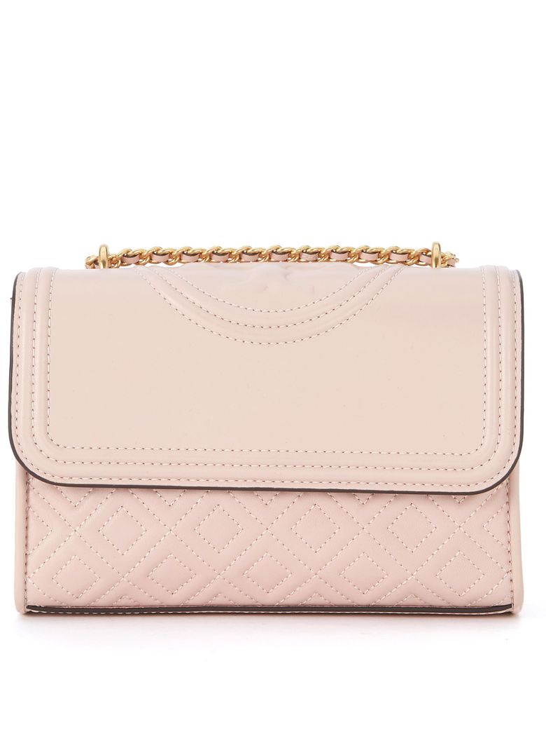 TORY BURCH FLEMING SMALL PINK LEATHER SHOULDER BAG,10592029