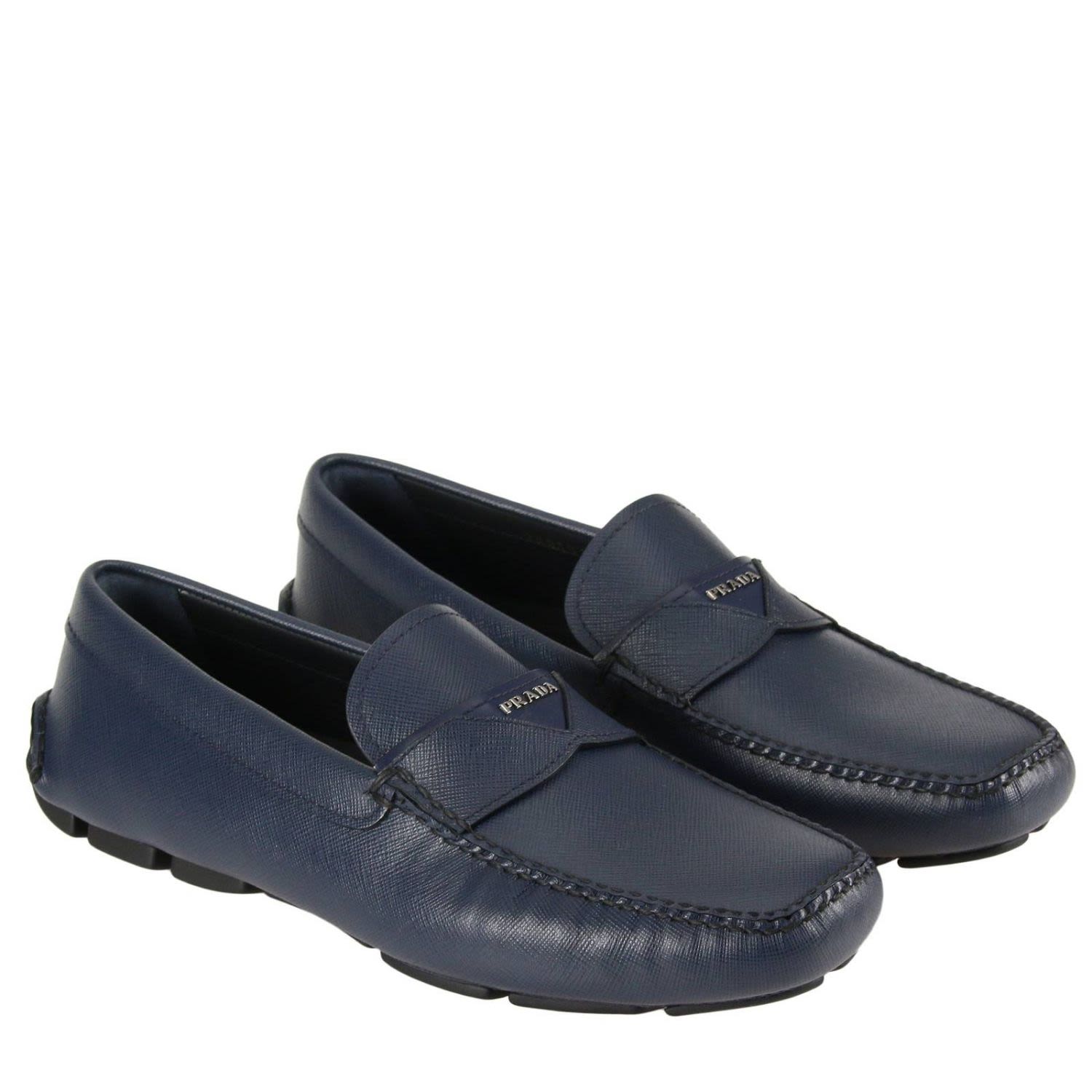 Prada Loafers Shoes Men Prada - blue - 10496654 | italist