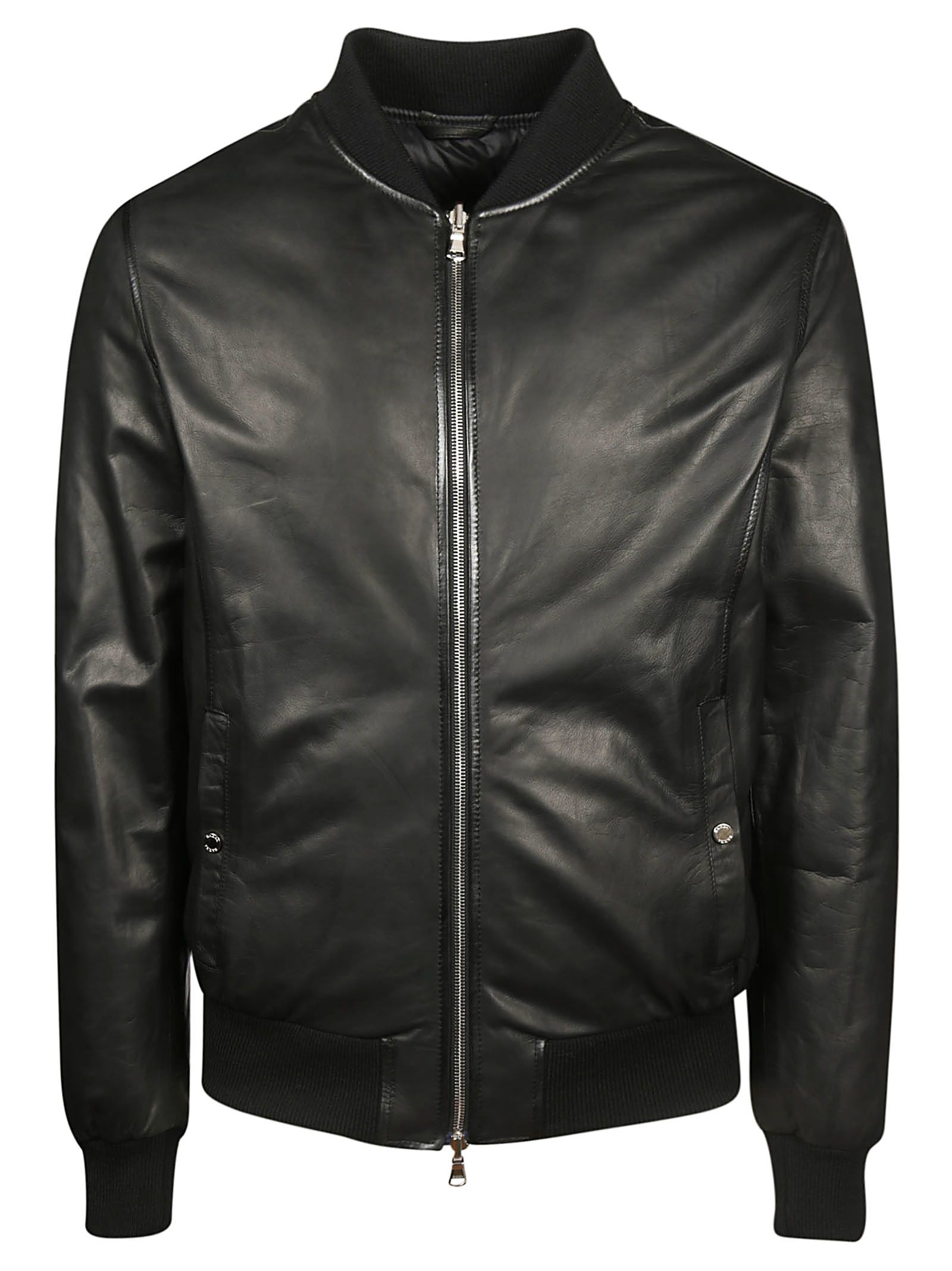 Barba Napoli Barba Classic Leather Jacket - 10659270 | italist
