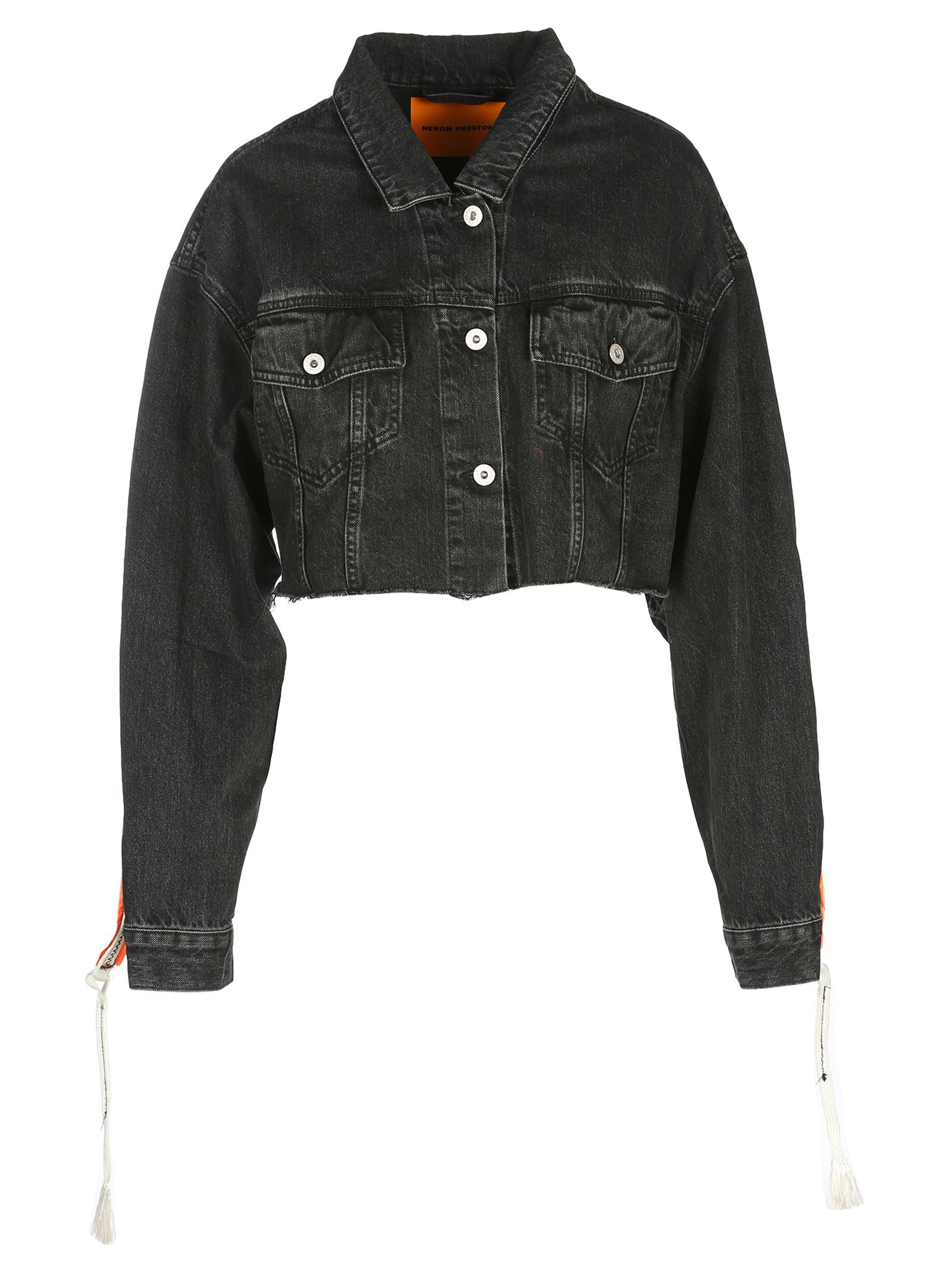 HERON PRESTON Heron Preston Crop  Denim Jaket  BLACK 