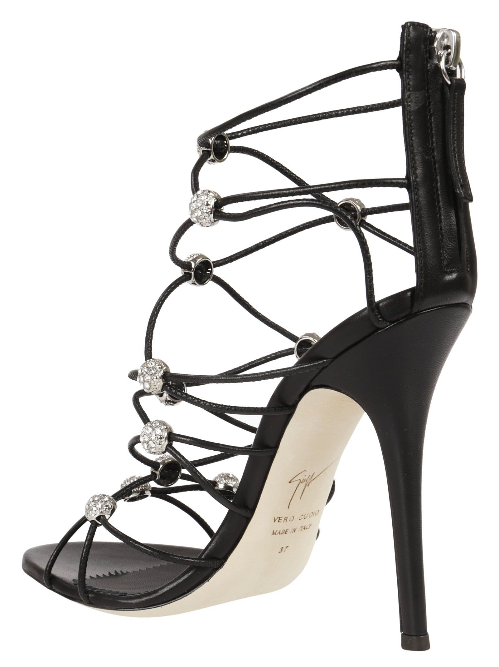 Giuseppe Zanotti - Giuseppe Zanotti Strappy Crystal Sandals - Nero ...