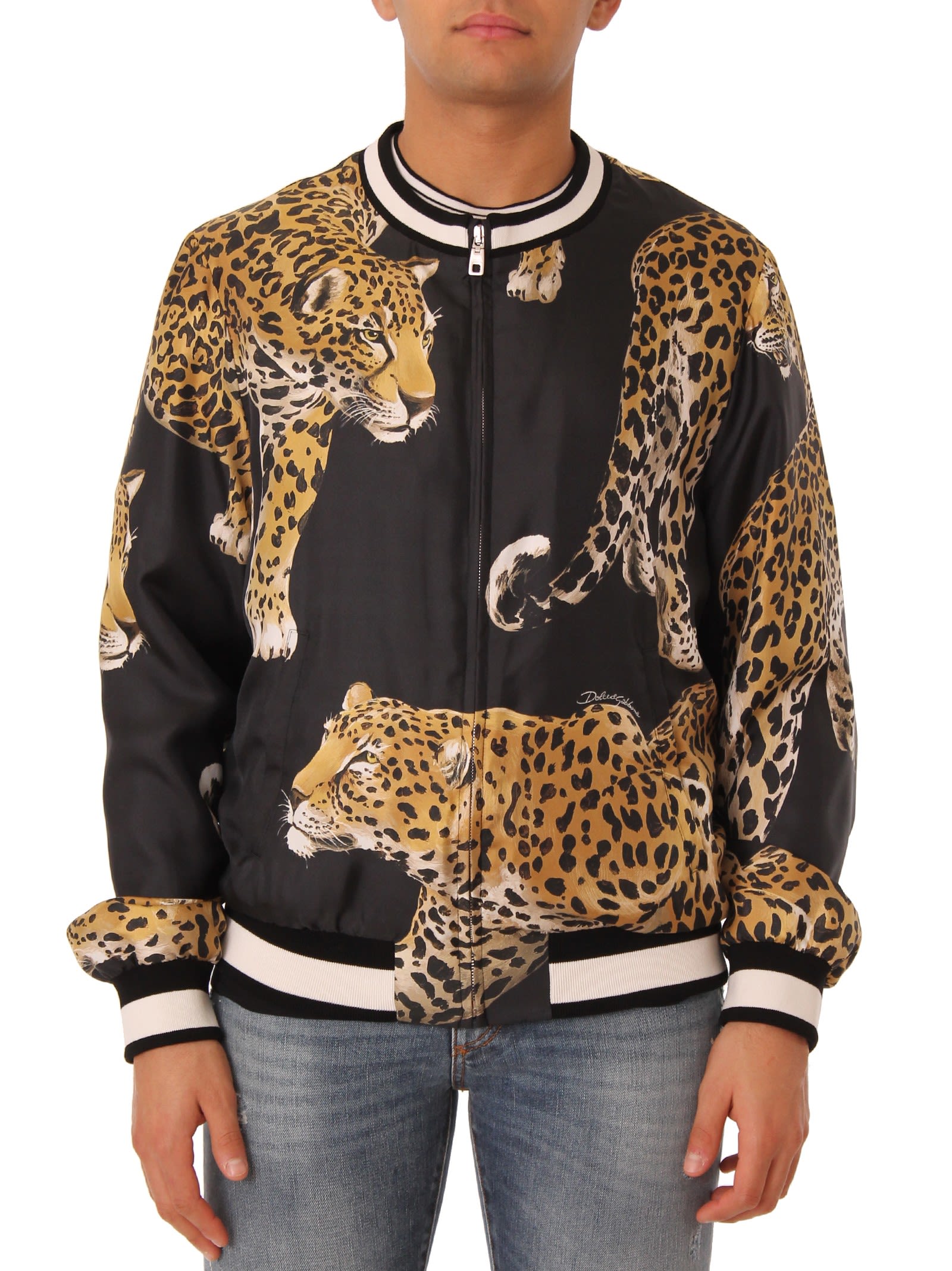 Mens Leopard Print Bomber Jacket | Varsity Apparel Jackets