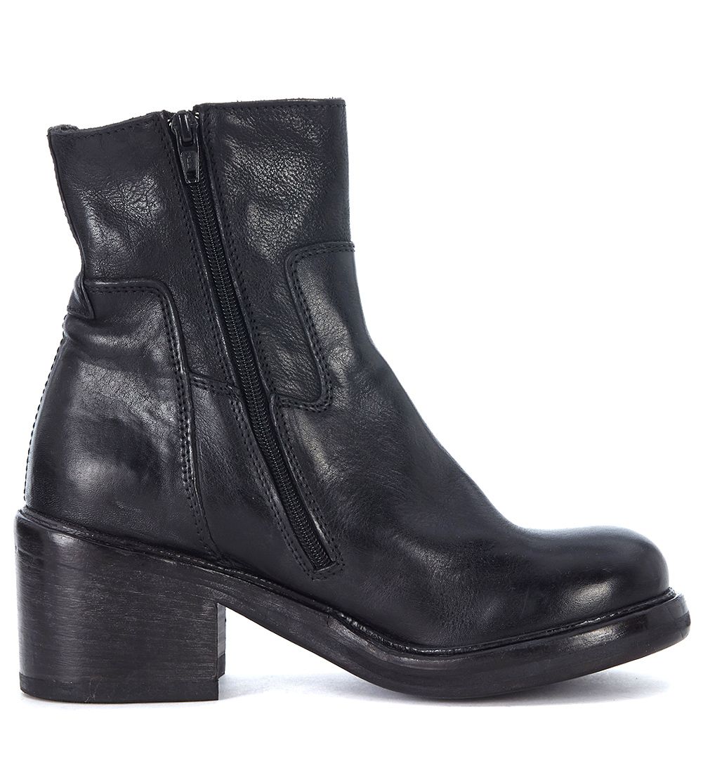 Moma - Moma Black Leather Ankle Boots - NERO, Women's Shoes | Italist