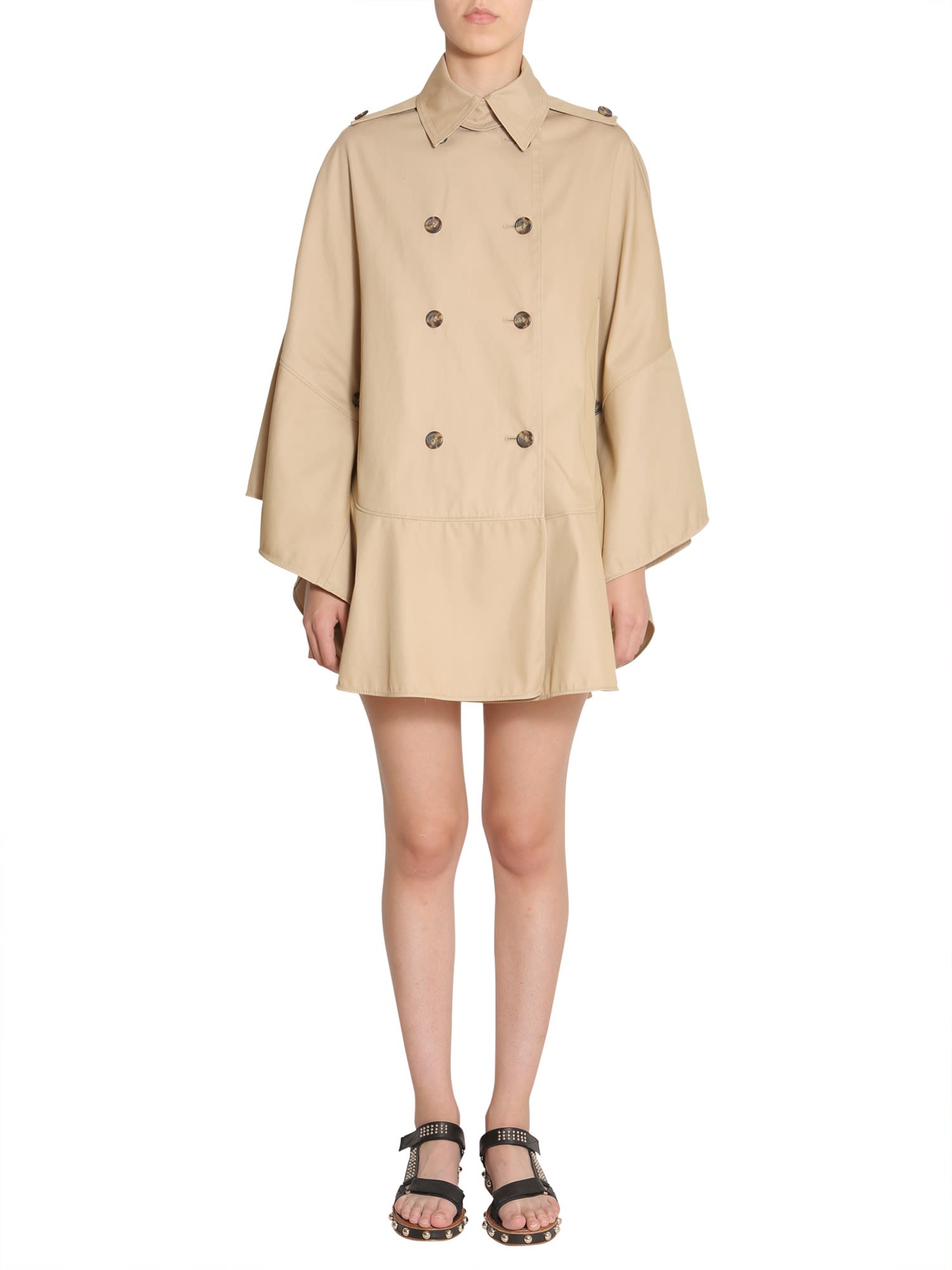 RED Valentino - Cape Trench Coat - BEIGE, Women's Coats & Jackets | Italist