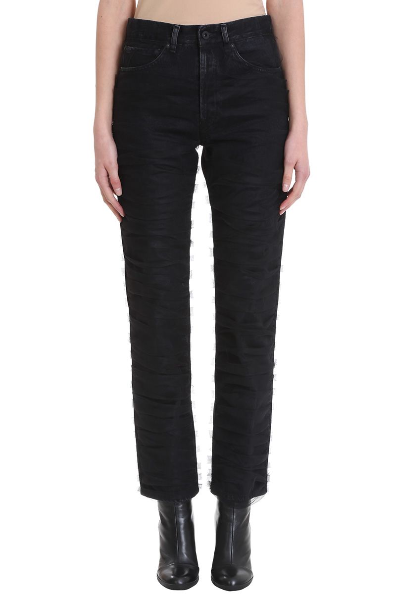 off-white tully straight leg black jeans