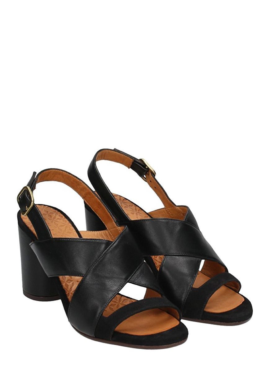 chie mihara udo black leather sling sandals