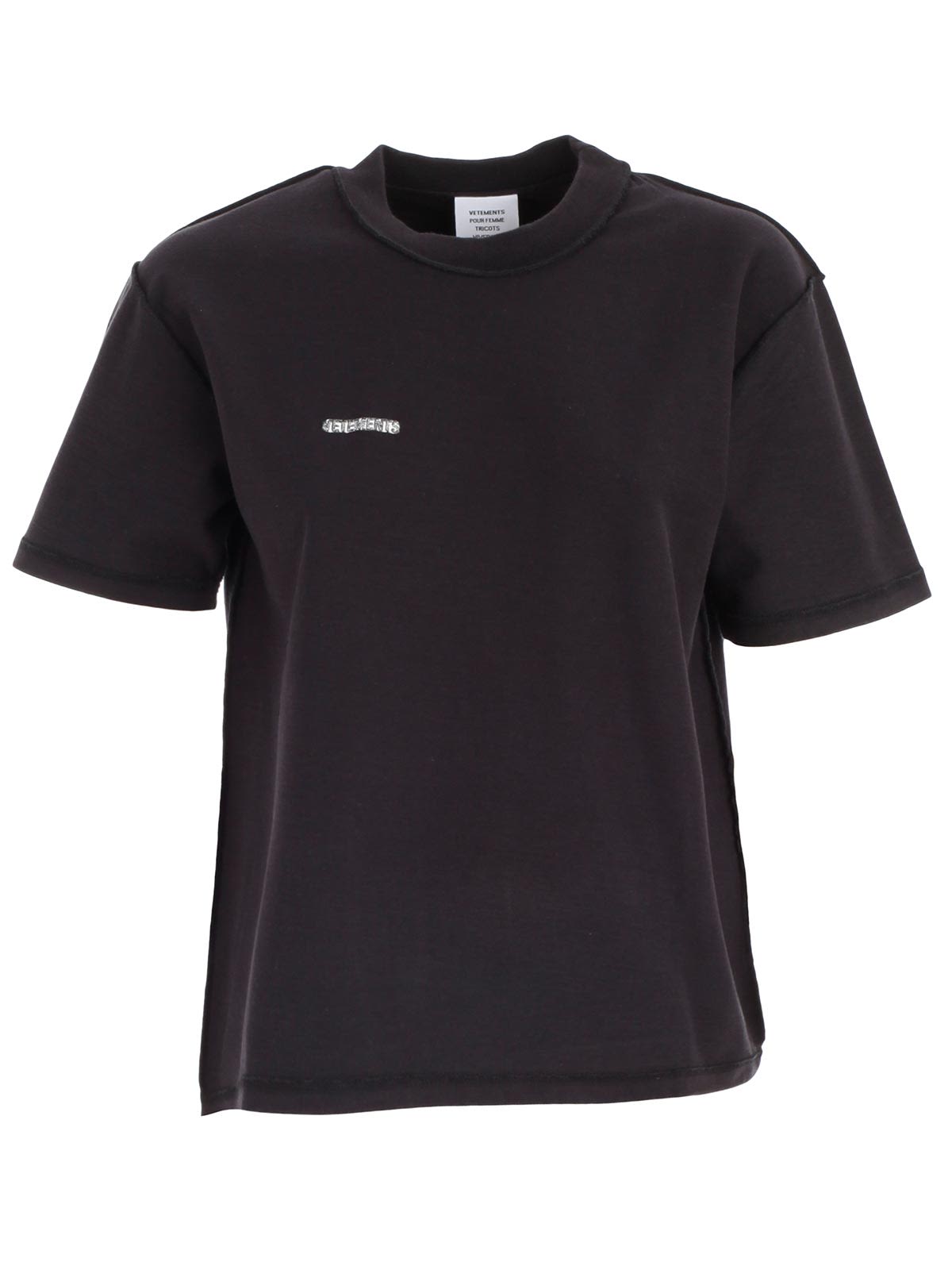 vetements logo t-shirt in black