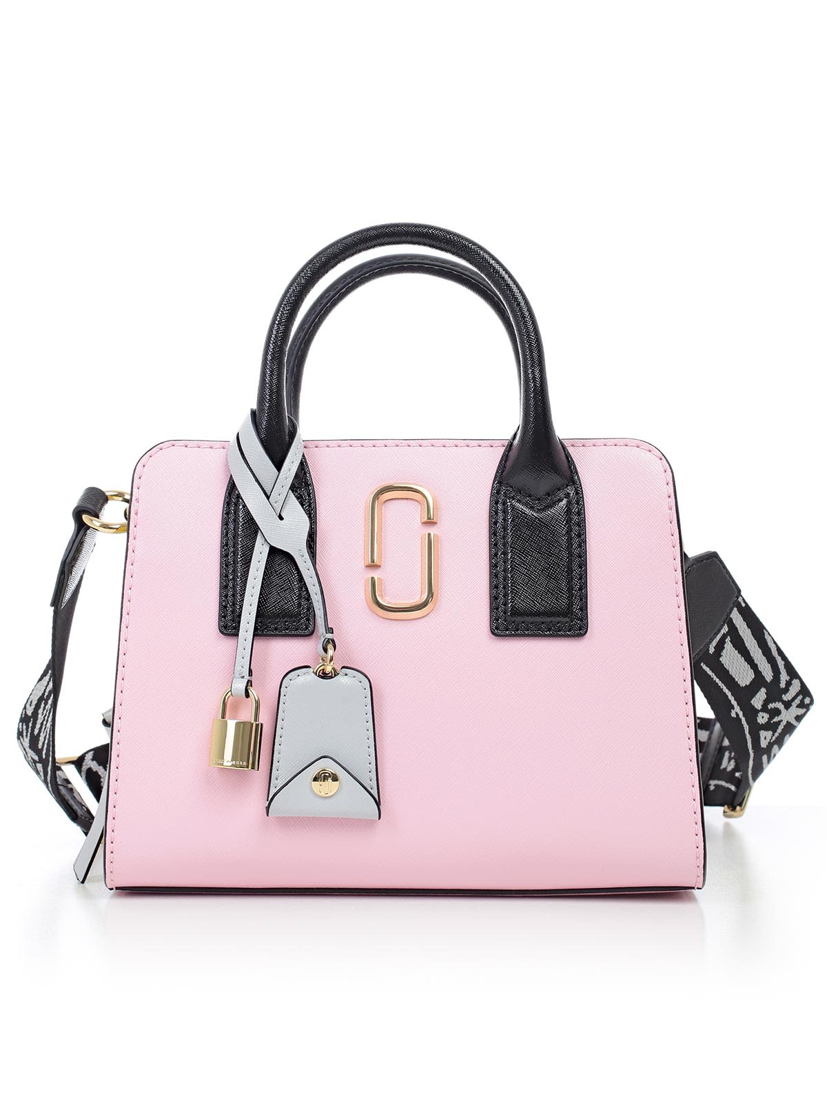 Marc Jacobs Little Big Shot Tote In Baby Pink Multi