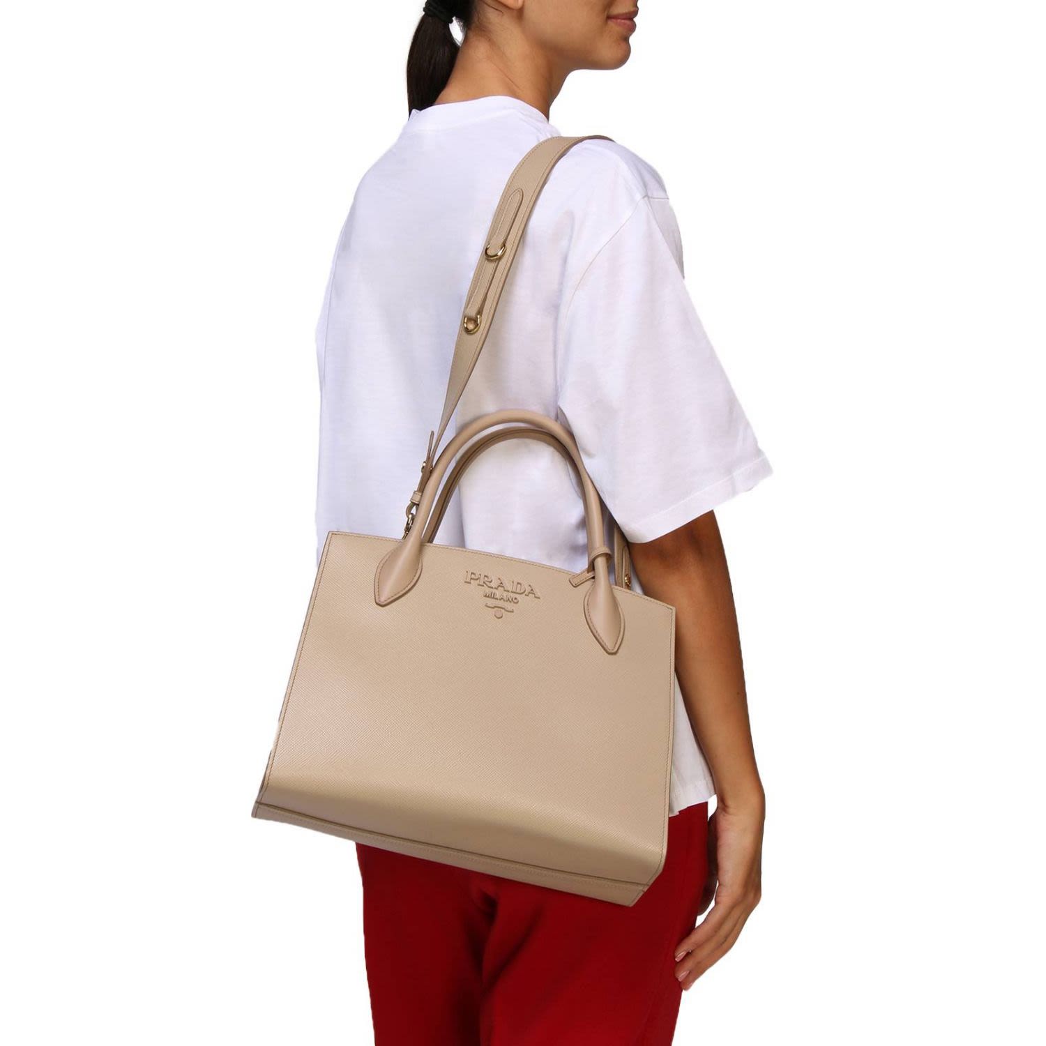 italist | Best price in the market for Prada Prada Handbag Shoulder Bag Women Prada - powder ...