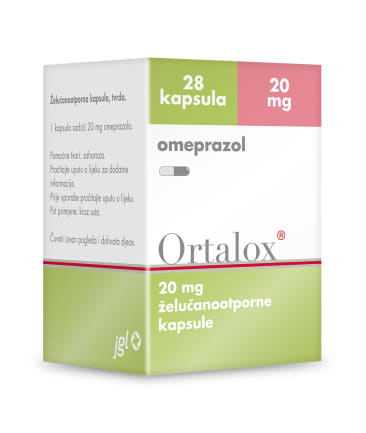 Ortalox 20 mg želučanootporne kapsule