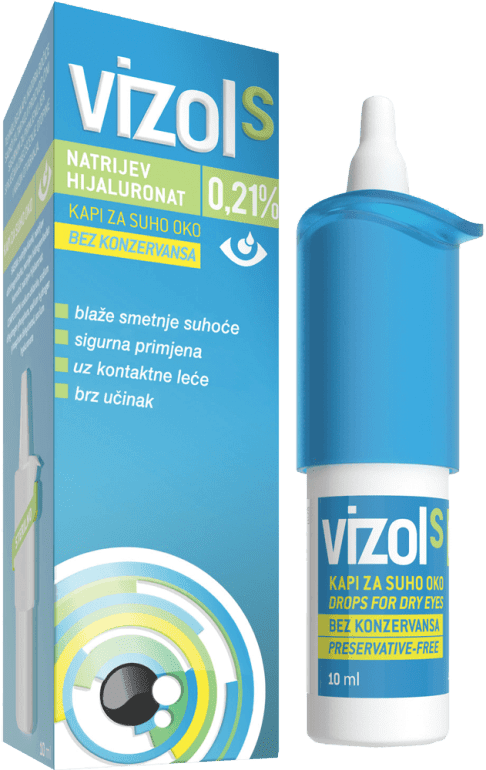 Vizol S 0.21% artificial tears in drop form