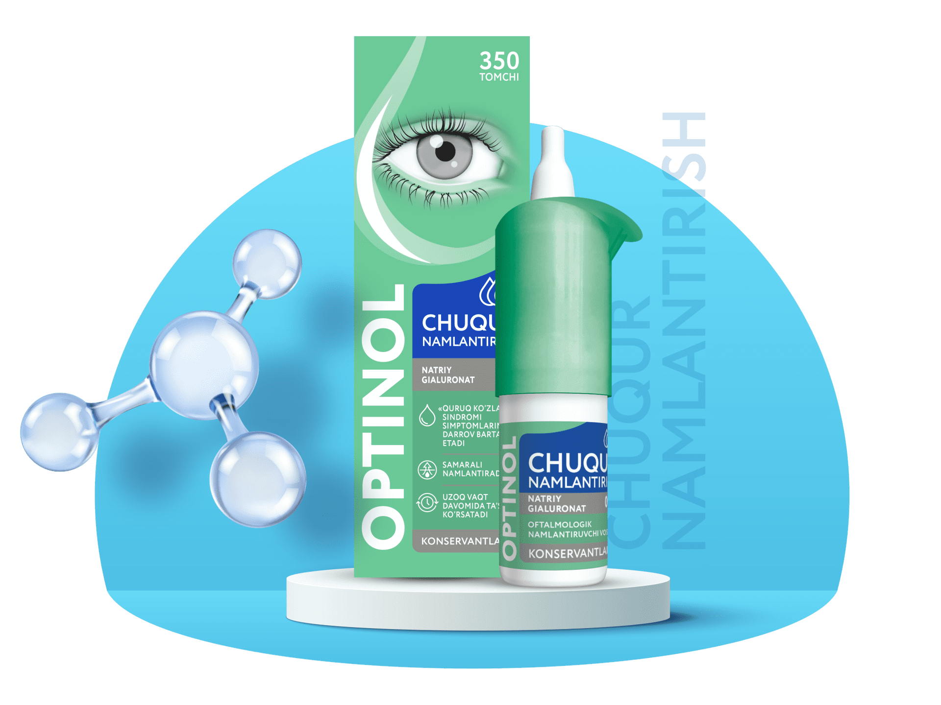 Optinol CHUQUR NAMLANTIRISH ko'z tomchilari 10 ml