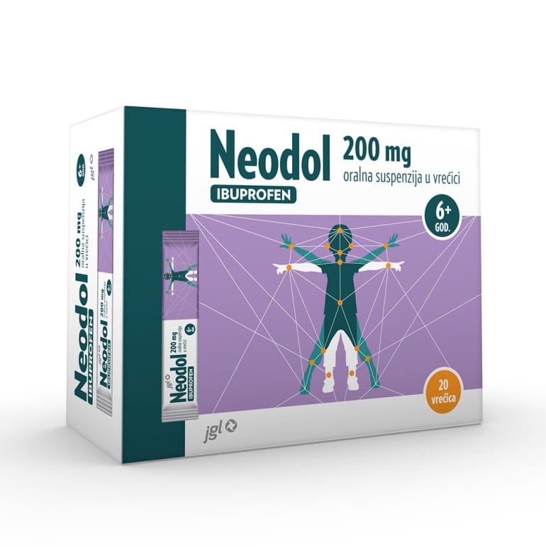 Neodol 200 mg oral suspension in a sachet