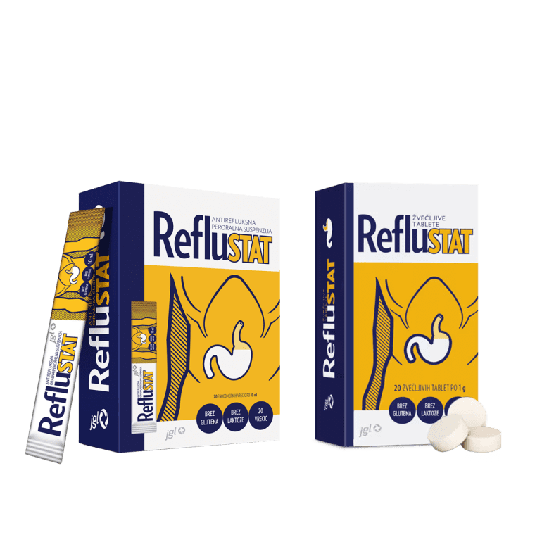 RefluSTAT ustvarja zaščitni gel, ki preprečuje zgago