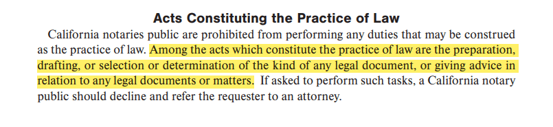 Among the acts which constitute the practice of law are the preparation, drafting, or selection or determination of the kind of any legal document, or giving advice in relation to any legal documents or matters.