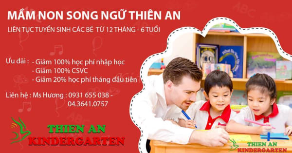 MẦM NON THIÊN AN TUYỂN SINH NĂM HỌC 2017- 2018