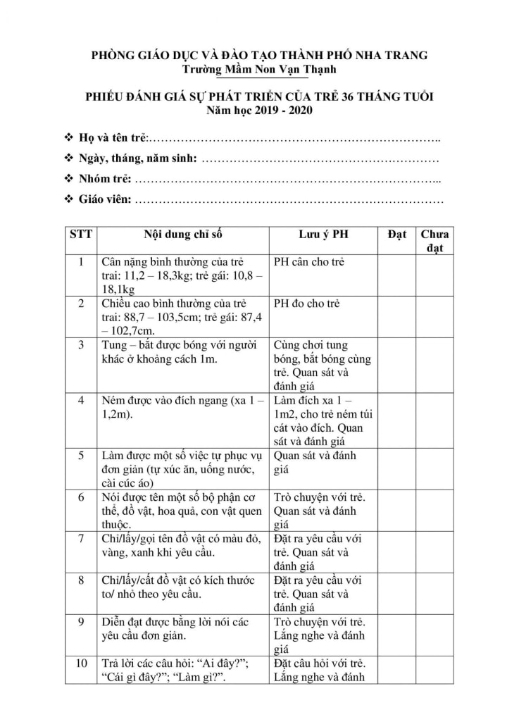5 Tuổi Phiếu Đánh Giá Trẻ Mầm Non: Hướng Dẫn Chi Tiết và Các Tiêu Chí Đánh Giá Quan Trọng