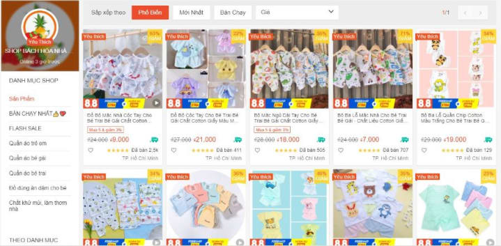 15 SHOP BÁN ĐỒ SƠ SINH, ĐỒ TRẺ CON ĐẸP TRÊN SHOPEE