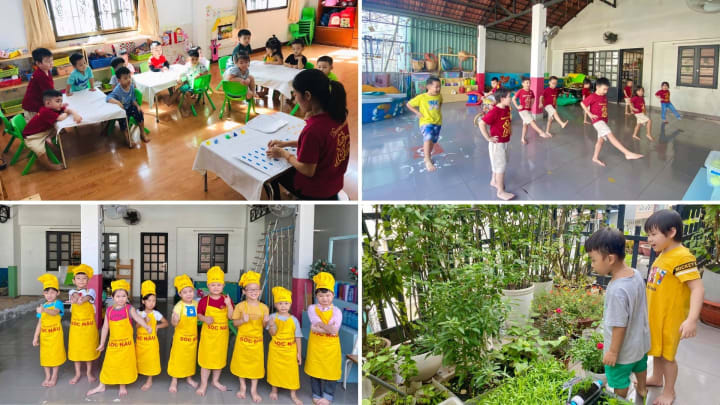Khuôn viên một trường mầm non tại Quận 10