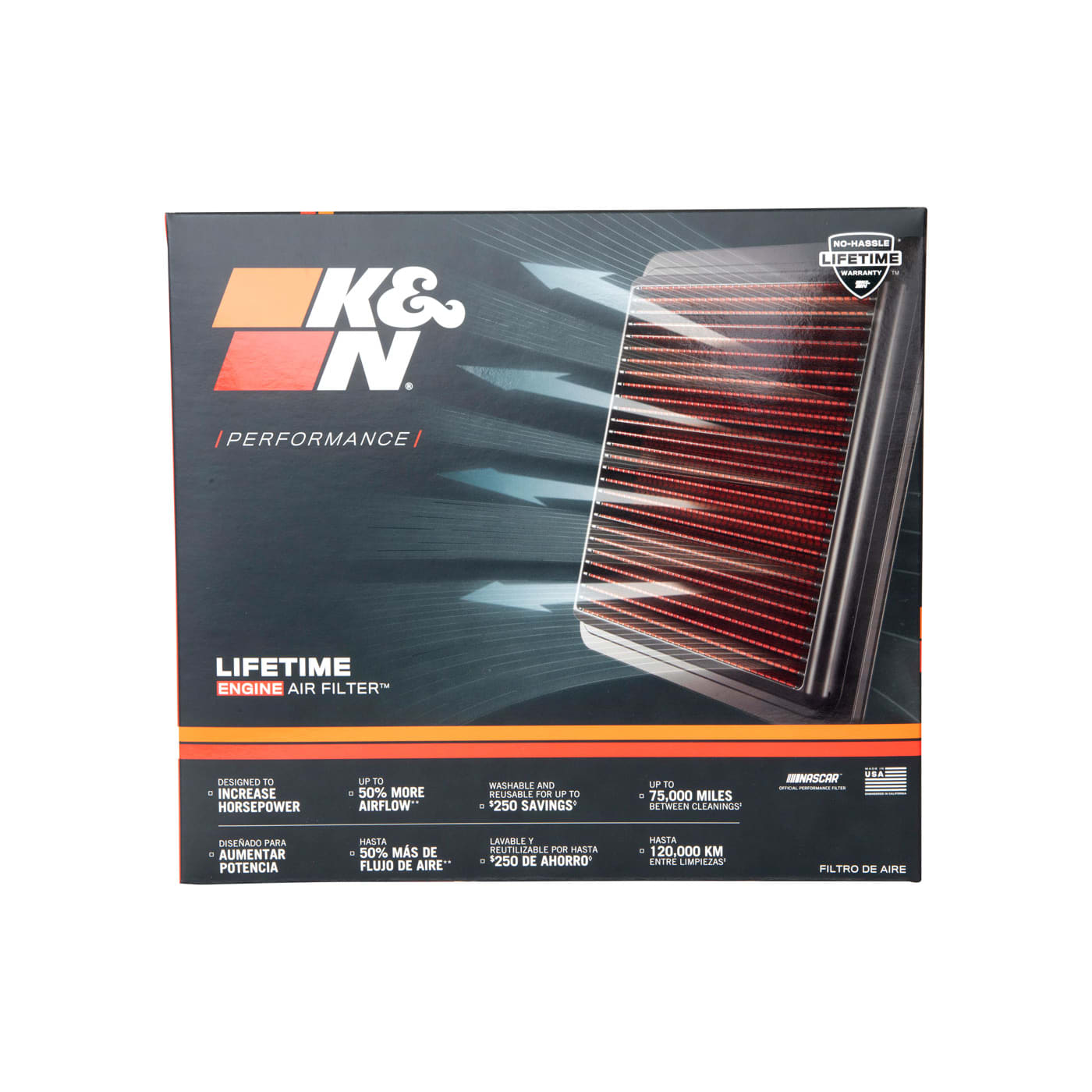 K&n filtre à air element 33-2070 performance remplacement panneau filtre à air