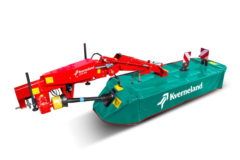 Kverneland 2500 H, hydraulic suspension and direct drive cutterbar for improved performance on field