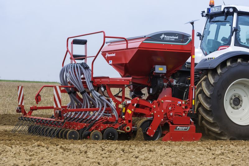 Kverneland e-drill maxi pluss, combined grain and fertilizer model