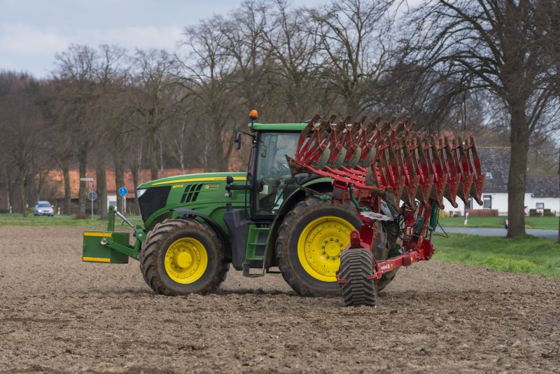 Kverneland PG RG, compact transported on the road by tractor