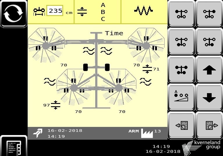 Four Rotor Rakes - Kverneland 95130C Pro, ISOBUScontrol