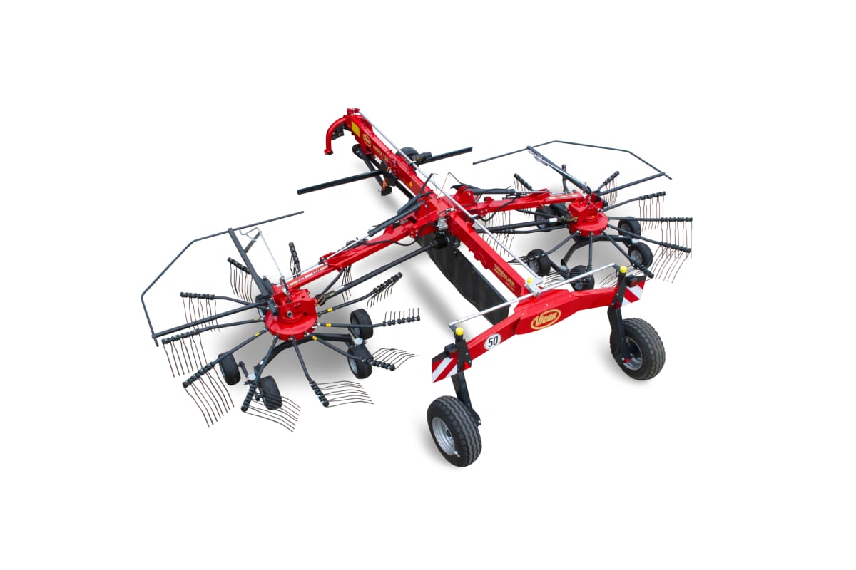 Double Rotor Rakes - VICON ANDEX 644-724-724 HYDRO-764, cost efficient and strong frames for a long lifetime also CompactLine maintanence friendly gearbox