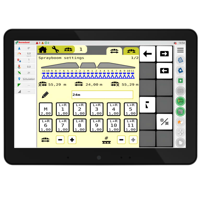 Kverneland - iXspray - user interface