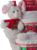 White Christmas Theme Plush Mouse