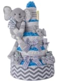 Ultimate Elephant Pampers Cake 5 Tier Blue