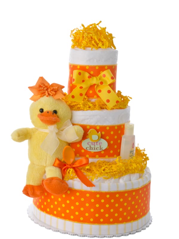 Cute Chick Girl Diaper Cake