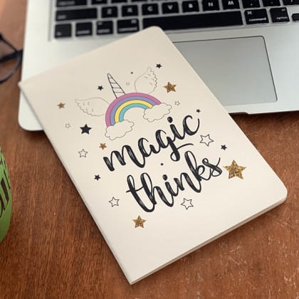 Buy Unicorn Print Cover Notebook Diary Journal Set Of 4 At