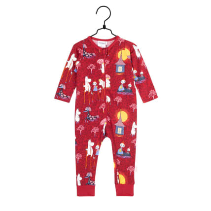Muumi Tulvia-pyjama tummanpunainen