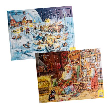 Mauri Kunnas Christmas Tray Puzzle Set 2 x 40 Pieces