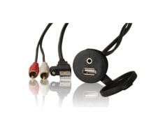 CBUSB3.5 Bulk Head Mounted Combination USB and 3.5mm Jack - Compatible with 70. 100. 205. 300. 650. 700 and 750 Series